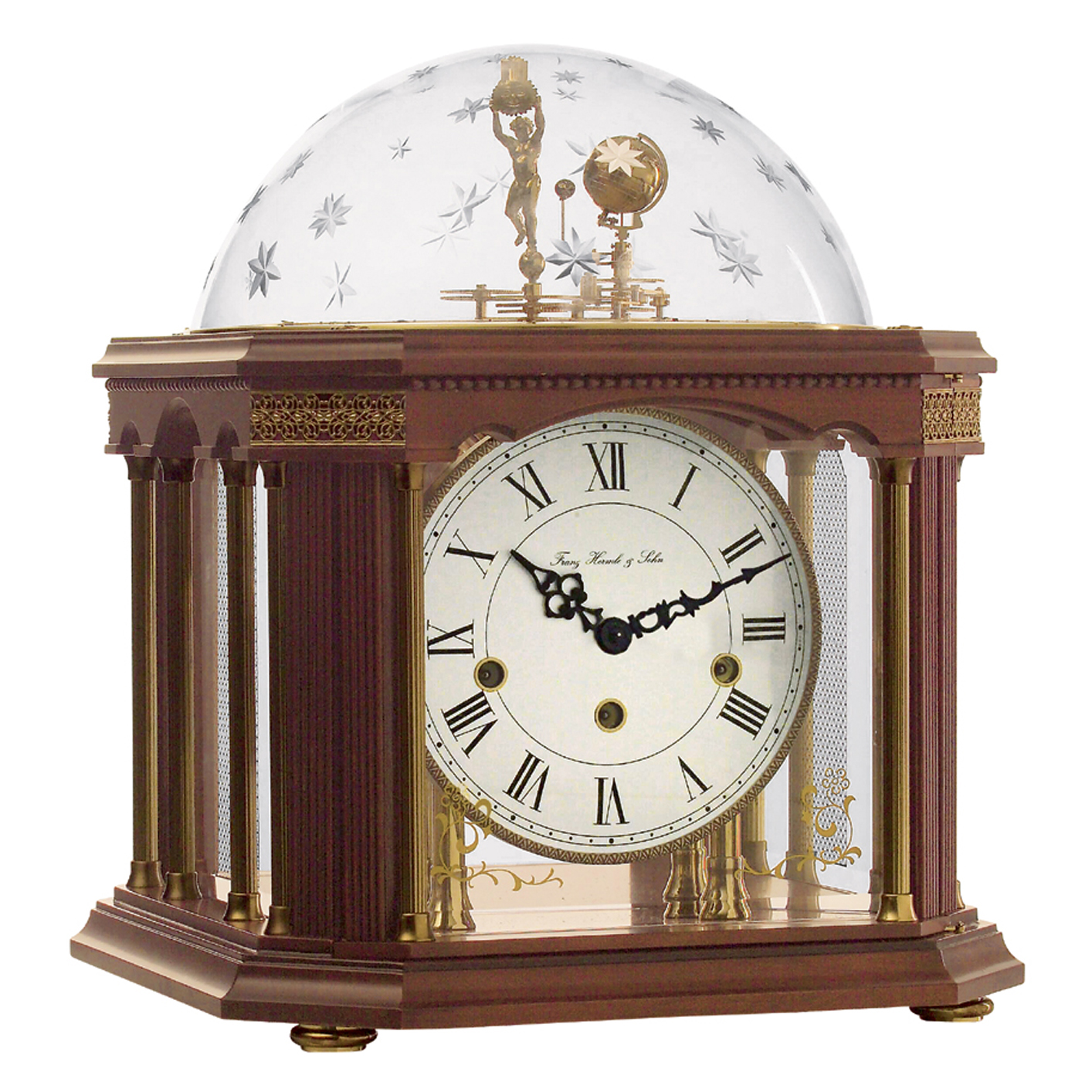 Tellurium III Keywound Mantel Clock by Hermle Key Wound Chiming