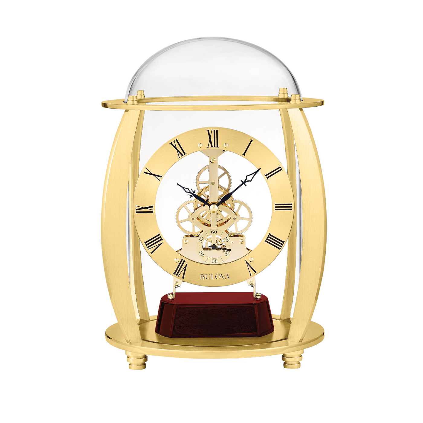 Victoria Brass Mantel Clock by Bulova 101 200