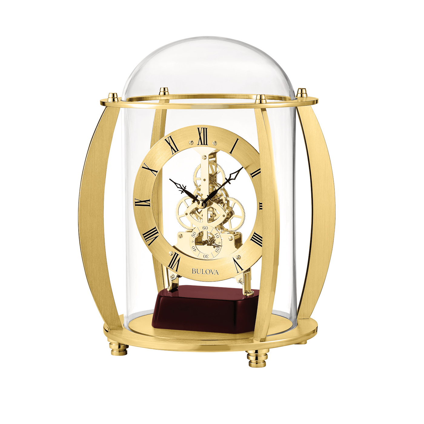 Victoria Brass Mantel Clock by Bulova 101 200