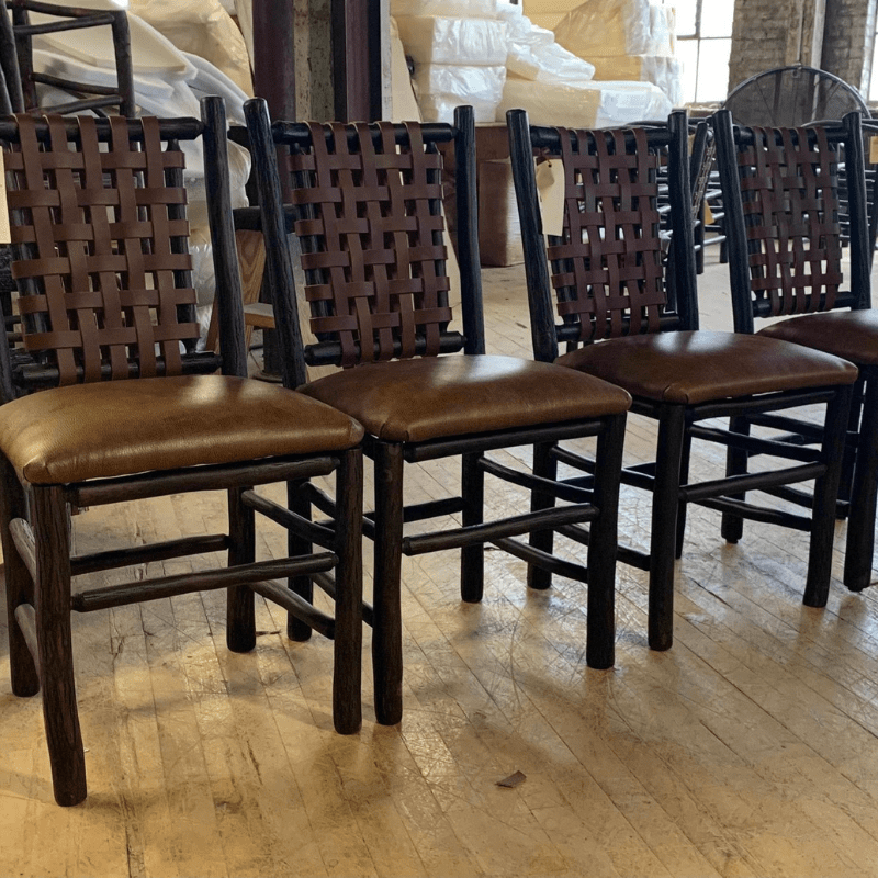 ダイニングチェア Vintage Fabric Wooden Chair Old Hickory 64D Tavern Dining Chair