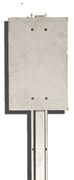 3F-48OP-8x12-MG <br>  OPTICAL POST  4' POST with 8" x 12" MOUNTING PLATE, GALV, CENTERED <br> (RISER INCLUDED) <br>  <b>(50 CT)</b>