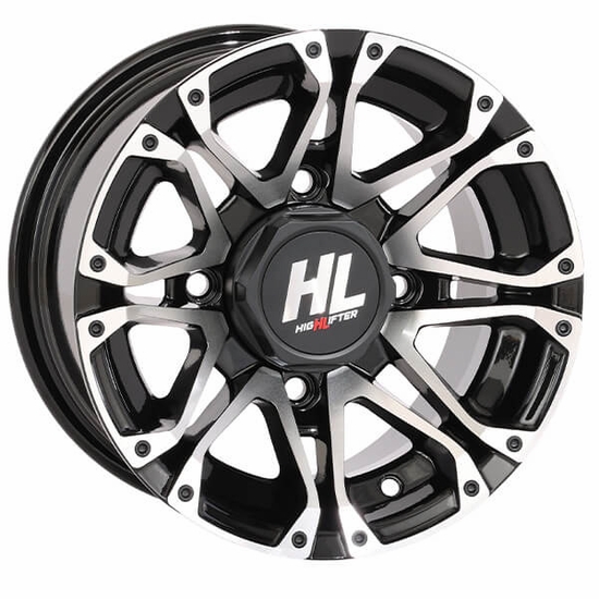 12x7 High Lifter HL3 Gloss Black and Machined Wheel - 4/137