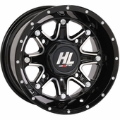 12x7 High Lifter HL4 Gloss Black and Machined Wheel - 4/110