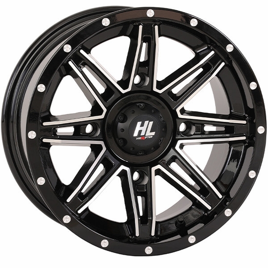 14x7 High Lifter HL22 Gloss Black and Machined Wheel - 4/137