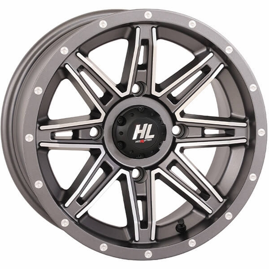 14x7 High Lifter HL22 Gun Metal Grey Wheel - 4/137