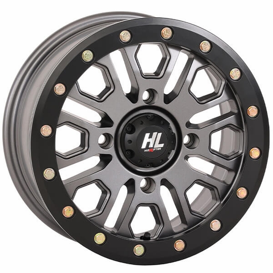 14x7 High Lifter HL23 Gun Metal Grey Beadlock Wheel - 4/137