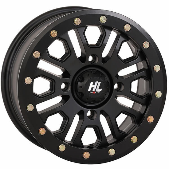 14x7 High Lifter HL23 Matte Black Beadlock Wheel - 4/137