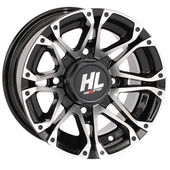 14x7 High Lifter HL3 Gloss Black and Machined Wheel - 4/110