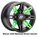14x7 Sedona Rukus Satin Black and Gunmetal Wheel - 4/110