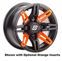 14x7 Sedona Rukus Satin Black and Gunmetal Wheel - 4/110