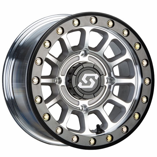 14x7 Sedona Sano Satin Black and Cast Beadlock Wheel - 4/137