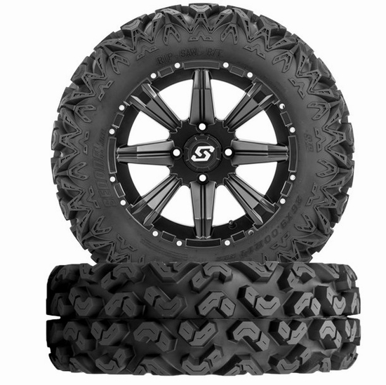 14x7 Sedona Sparx Wheel w/ 28-10-14 Rip-Saw R/T Tire - 4/137