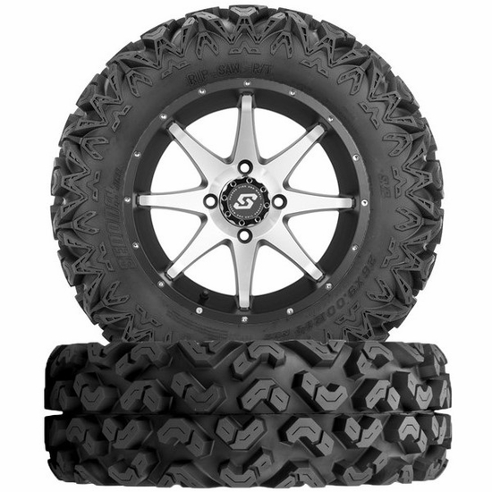 14x7 Sedona Storm Wheel w/ 27-9-14 Rip-Saw R/T Tire - 4/137