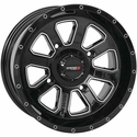 14x7 System 3 ST-4 Gloss Black and Machined Wheel - 4/110