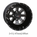 14x7 System 3 ST-4 Gloss Black and Machined Wheel - 4/110