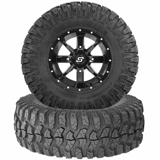 14x8 Sedona Hollow Point Wheel w/ 28-10-14 Rock-A-Billy Tire - 4/156