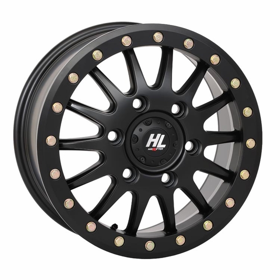 15x7 High Lifter HL24 Beadlock Matte Black Wheel - 6/5.5