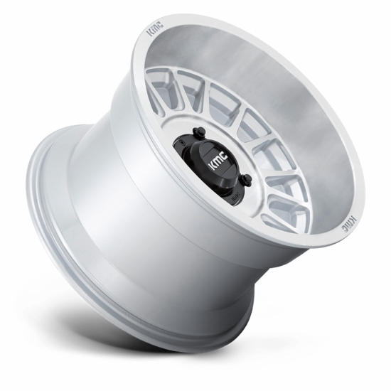 15x7 KMC KS138 Impact Silver w/ Machined Face Wheel - 4/156 - alt image 0