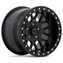15x7 KMC KS235 Grenade Satin Black Beadlock Wheel - 4/110