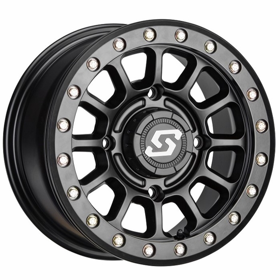 15x7 Sedona Sano Satin Black Beadlock Wheel - 4/137