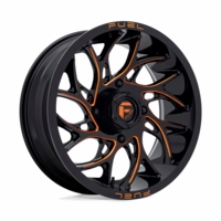 18x7 Fuel D778 Runner Gloss Black Milled Candy Orange Wheel - 4/137