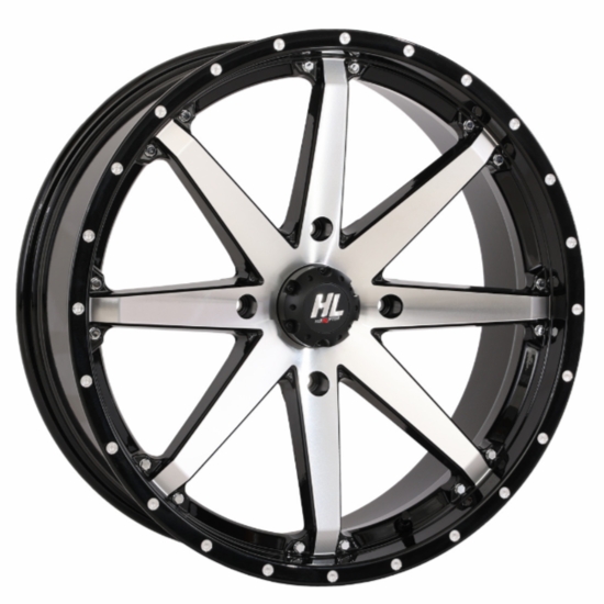 20x7 High Lifter HL10 Gloss Black and Machined Wheel - 4/156