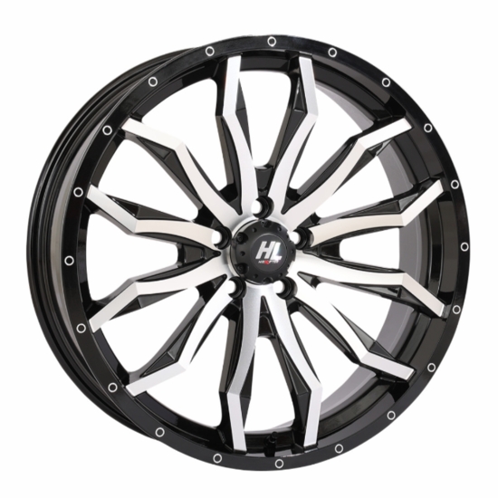 20x7 High Lifter HL21 Gloss Black and Machined Wheel - 5/4.5