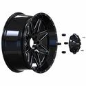 20x7 System 3 ST-7 Gloss Black Milled Wheel - 4/137-4/156