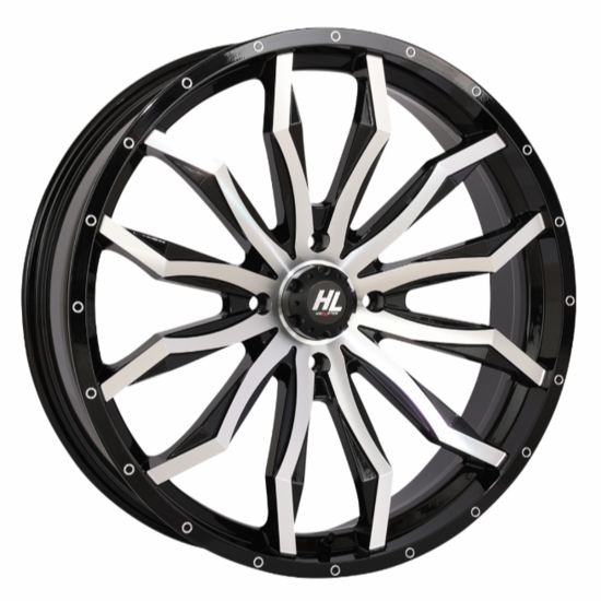 22x7 High Lifter HL21 Gloss Black and Machined Wheel - 4/156