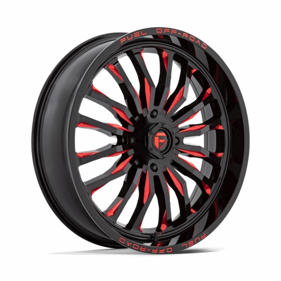 24x7 Fuel D822 Arc Gloss Black Milled Red Wheel - 4/156