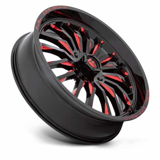 24x7 Fuel D822 Arc Gloss Black Milled Red Wheel - 4/156 - alt image 0