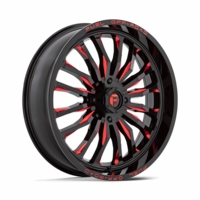 24x7 Fuel D822 Arc Gloss Black Milled Red Wheel - 4/156