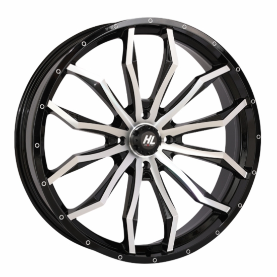 24x7 High Lifter HL21 Gloss Black and Machined Wheel - 5/4.5