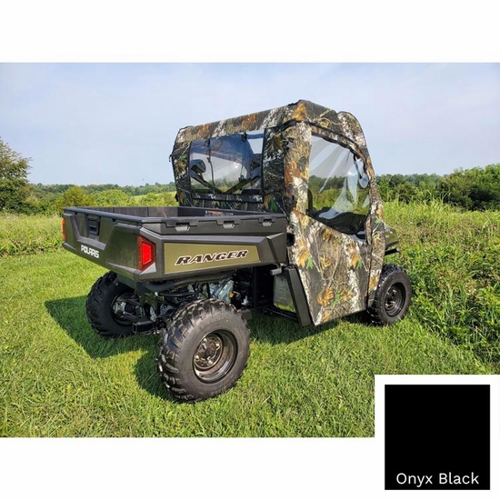 3 Star Black Full Doors and Rear Window w/ Zippers - 2009-14 Full Size Polaris Ranger XP 700, XP 800