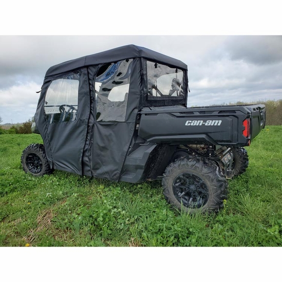 3 Star Black Full Doors and Rear Window w/ Zippers - Can Am Defender Max