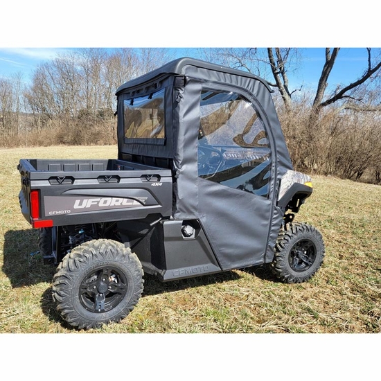 3 Star Black Full Doors and Rear Window w/ Zippers - CF Moto UForce 600 - alt image 1