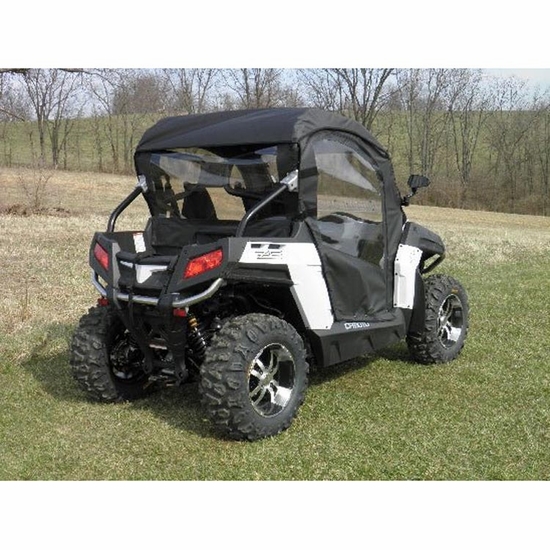 3 Star Black Full Doors and Rear Window w/ Zippers - CF Moto ZForce 600, 600EX - alt image 4