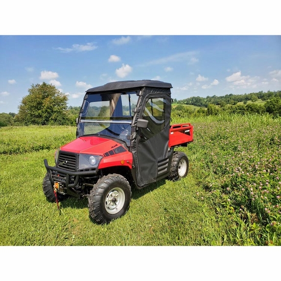 3 Star Black Full Doors and Rear Window w/ Zippers - Coleman Outfitter 400, Hisun HS 400 - alt image 2