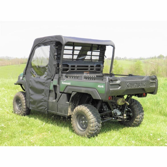 3 Star Black Full Doors and Rear Window w/ Zippers - Kawasaki Mule Pro-FX, DX