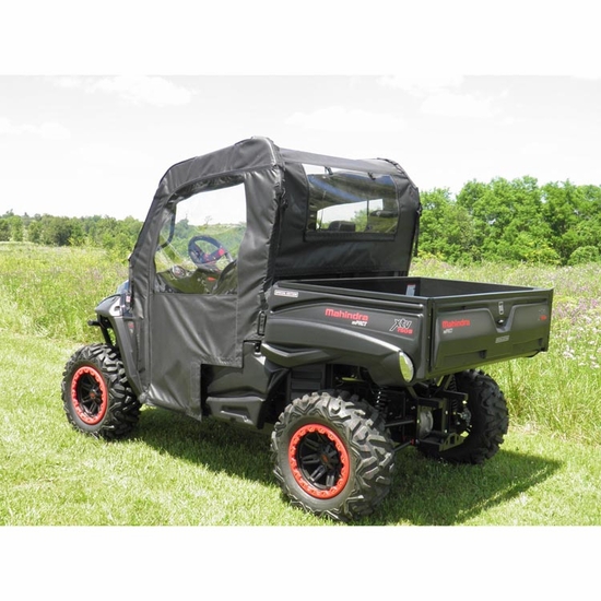 3 Star Black Full Doors and Rear Window w/ Zippers - Mahindra mPact XTV 3 Seaters