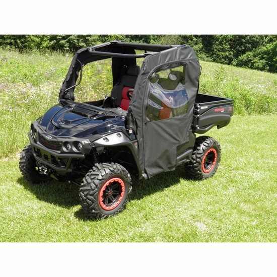 3 Star Black Full Doors and Rear Window w/ Zippers - Mahindra mPact XTV 3 Seaters - alt image 0