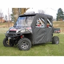 3 Star Black Full Doors w/ Zippers and Rear Window - 2014-20 Full Size Polaris Ranger Crew w/ Pro-Fit Cage
