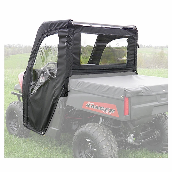 3 Star Black Full Doors w/ Zippers and  Rear Window - 2015-24 Mid Size Polaris Ranger 500, 570, ETX, EV - alt image 0