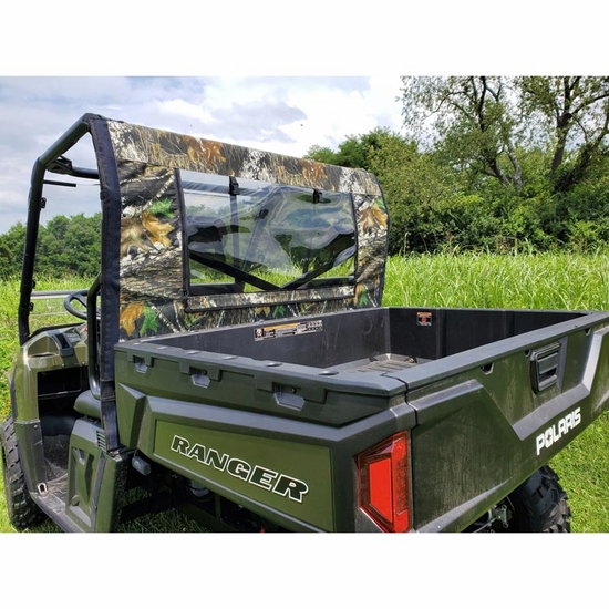 3 Star Black Full Doors w/ Zippers and Rear Window - 2016-24 Full Size Polaris Ranger 570 - alt image 0