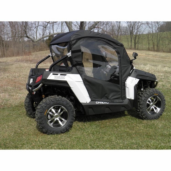 3 Star Black Full Doors w/ Zippers and Rear Window - CF Moto ZForce 600, 600EX - alt image 1