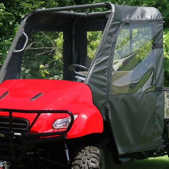 3 Star Black Full Doors w/ Zippers and Rear Window - Honda Big Red