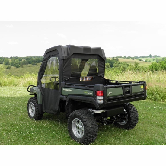 3 Star Black Full Doors w/ Zippers and Rear Window - John Deere Gator HPX, XUV 625i, 825, 855