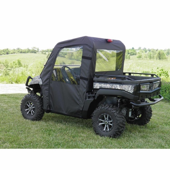 3 Star Black Full Doors w/ Zippers and Rear Window - John Deere Gator XUV 550, 560, 590
