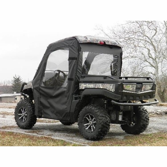 3 Star Black Full Doors w/ Zippers and Rear Window - John Deere Gator XUV 550, 560, 590 - alt image 0
