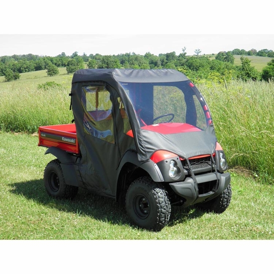 3 Star Black Full Soft Cab Enclosure - Kawasaki Mule 600, 610